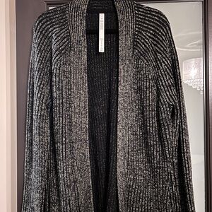 lululemon athletica Green and Black Ribbed Cardigan